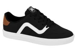 Tênis Casual Molekinho - 2801122 - Preto/Branco/Pinhão