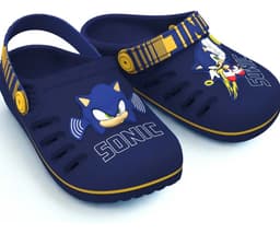 Babuche Sonic Speed - 22594 - Azul/Branco/Amarelo