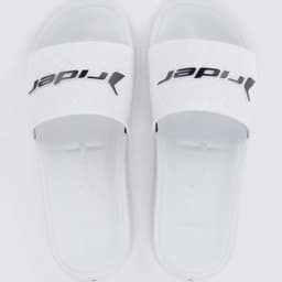 Chinelo Masculino Rider Step Slide - 12265 - Branco/Preto