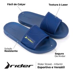 Chinelo Infantil Rider Street Slide - 11592 - Azul 2