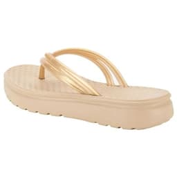 Tamanco Feminino Anabela Jo Azaleia - 19089 - Bege Cupuaçu Glitter
