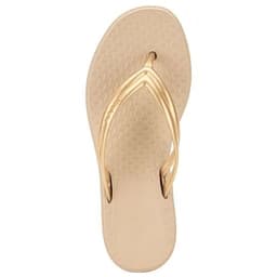 Tamanco Feminino Anabela Jo Azaleia - 19089 - Bege Cupuaçu Glitter