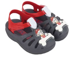 Sandália Baby Patrulha Canina Space - 22710 - Cinza/Vermelho/Branco