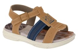 Sandália Papete Infantil Molekinho - 2140750 - Caramelo/Azul-marinho