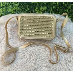 Bolsa Moleca - 50042.7.28724 - Dourado/Dourado/Bege