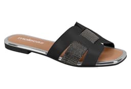 Tamanco Feminino Moleca - 5435553 - Preto/Preto/Grafite/Prata