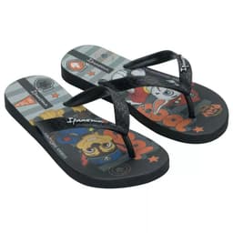 Chinelo Infantil Ipanema Patrulha Canina - 27433 - Preto/Preto/Laranja