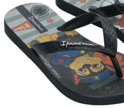 Chinelo Infantil Ipanema Patrulha Canina - 27433 - Preto/Preto/Laranja