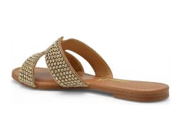 Tamanco Vizzano - 63711005 - Bege/Dourado Shadow/Camel