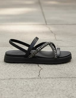 Sandália Moleca - 5490104 - Preto/Preto Diamante