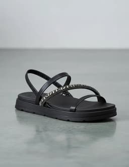 Sandália Moleca - 5490104 - Preto/Preto Diamante
