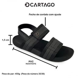 Sandália Cartago Atlanta 12506 - Preto