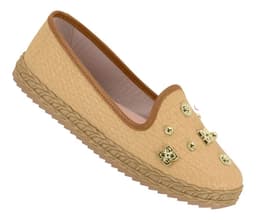 Sapatilha Feminina Moleca - 5696340 - Natural/Camel
