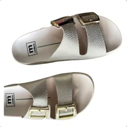 Tamanco Moleca Feminino - 5436401 - Off-white/Dourado