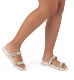 Tamanco Beira Rio - 8488122 - Off-white/Cristal