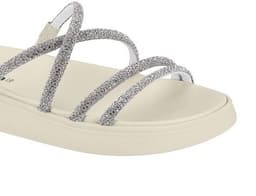 Tamanco Moleca - 5469150 - Cristal/Prata/Branco/Off-white