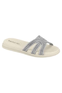 Tamanco Beira Rio - 8488126 - Prata/Cristal/Prata/Prata