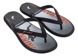 Chinelo Rider R1 Sport - 12628 - Preto/Preto/Laranja