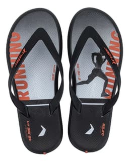 Chinelo Rider R1 Sport - 12628 - Preto/Preto/Laranja