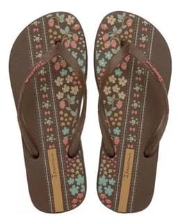 Chinelo Ipanema Oasis - 26571 - Marrom/Glitter Rosa