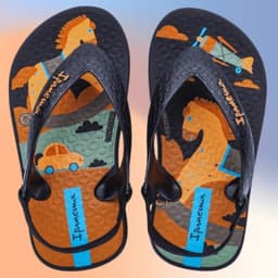 Sandália Baby Ipanema - 25431 - Preto/Preto/Laranja