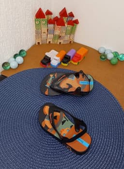 Sandália Baby Ipanema - 25431 - Preto/Preto/Laranja