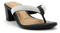 Tamanco Beira Rio - 82461212 - Preto/Cristal/Preto