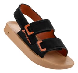 Sandália Urban Baby - 12660 - Bege/Preto/Laranja