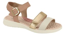 Sandália Modare - 7174127 - Nude/Dourado/Off-white