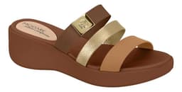Tamanco Modare - 7227100 - Avelã/Camel/Dourado
