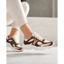 Tenis Vizzano - 1440110 - Off-white/Chocolate/Bege