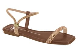 Sandália Moleca - 5462154 - Bege/Dourado Shadow/Avelã