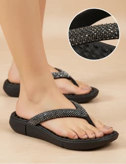 Tamanco Modare - 7142145 - Preto/Preto/Preto Diamante