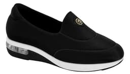 Tênis Feminino Slip On Modare 7320239 - Preto/Dourado
