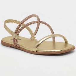 Sandália Moleca - 5560212 - Ouro Rosado/Prata 2