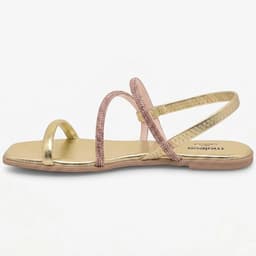Sandália Moleca - 5560212 - Ouro Rosado/Prata 2