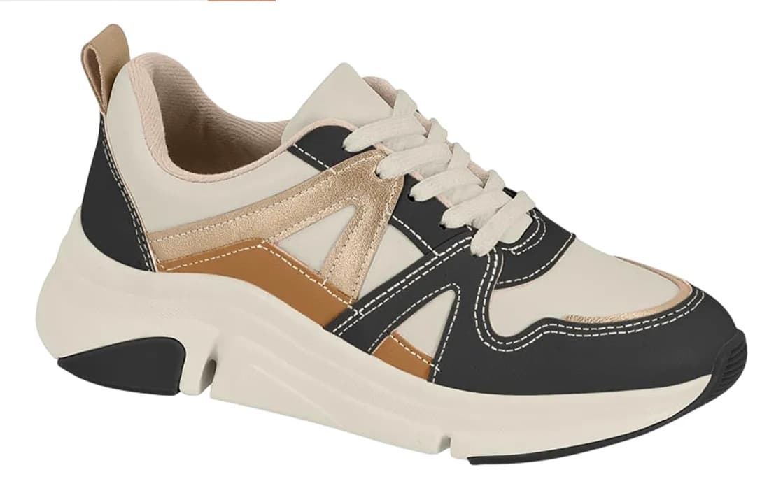 Off-white/Preto/Dourado/Camel