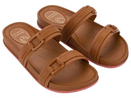Chinelo Ipanema Shine Slide - 27571 - Marrom Pecan/Rosa
