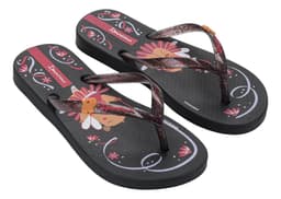 Chinelo Ipanema Hype - 27388 - Preto/Preto Glitter/Rosa
