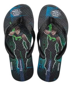 Chinelo Infantil Ipanema Polly e Max Steel - 26048 - Azul/Preto/Verde
