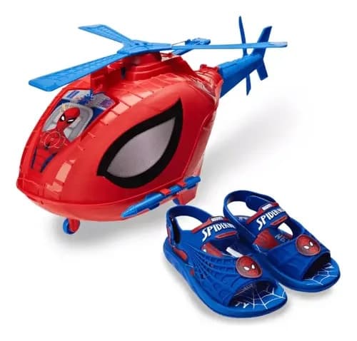 Sandália Menino Homem Aranha Sky Grendene Kids 23064 + Brinde!